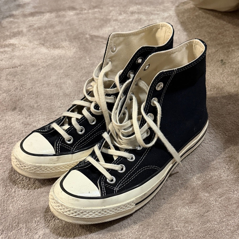 Classic Black High-Top Sneakers